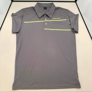 Oakley Shirt Adult Size Small Gray Polo Regular Fit Golf Men